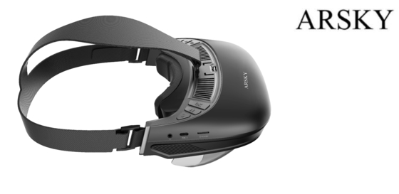 ARSKY Hepsi Bir Arada Sanal Gerçeklik 3D Kulaklık Gözlük Bluetooth WiFi SHARP 2560x1440 2K Ekran